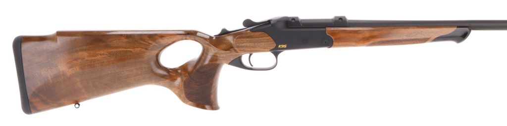 Blaser K95 Success Kipplaufbüchse mit Lederschaft in Holzklasse 4, Seriennummer 3R09400