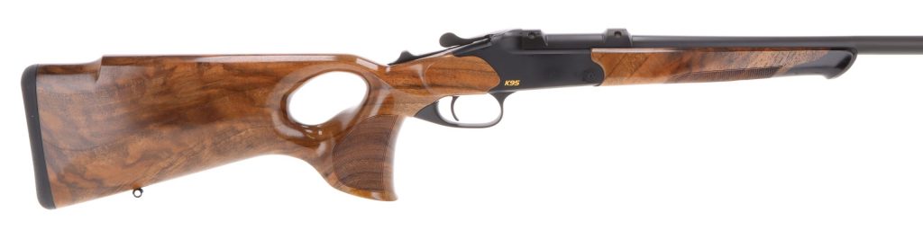 Blaser K95 Success Kipplaufbüchse mit Lederschaft in Holzklasse 4, Seriennummer 3R0944