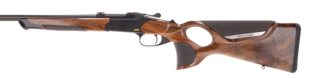 Blaser K95 Success Kipplaufbüchse mit Lederschaft in Holzklasse 4, Seriennummer 3R09119