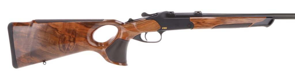 Blaser K95 Success Kipplaufbüchse mit Lederschaft in Holzklasse 4, Seriennummer 3R09119