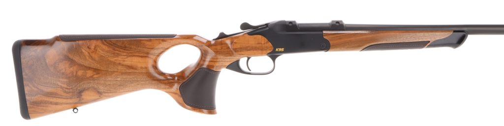 Blaser K95 Success Kipplaufbüchse mit Lederschaft in Holzklasse 4, Seriennummer 3R09578